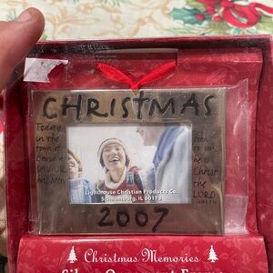 Christmas picture frame ornament